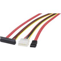 Renkforce Hard drives Cable [1x SATA socket 7-pin, IDE power plug 4-pin - 1x SATA socket 7+15-pin] 0.50 m Black, Red, Yellow