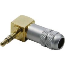 BKL Electronic 1103084 3.5 mm audio jack Plug, right angle Number of pins: 3 Stereo Gold 1 pc(s)