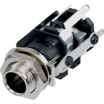 Rean AV RJ5VM-S-CON 6.35 mm audio jack Socket, vertical vertical Number of pins: 5 Stereo Black 1 pc(s)
