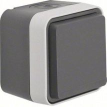 Berker PG socket (+ lid) W.1 (surface-mounted) Grey, Light grey 47633505 1 pc(s)