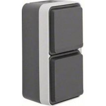 Berker Two gang socket W.1 (surface-mounted) Grey, Light grey 47703525 1 pc(s)