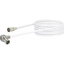 Schwaiger Antennas Cable [1x Quick-release F connector - 1x Mini DAT plug] 3.00 m 90 dB White