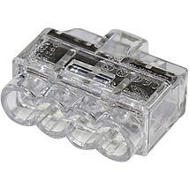 HellermannTyton 148-90038 HCPM-4 Connector clip flexible: 1-2.5 mm² fixed: 0.5-2.5 mm² Number of pins: 4 1 pc(s) Transparent