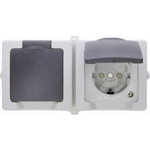 Kopp 137056002 Wet room switch product range PG socket (+ lid) Nautic Grey 1 pc(s)