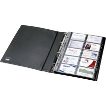 Sigel VZ301 VZ301 Spiral-bound business card book 400 cards (W x H x D) 270 x 325 x 53 mm Black (matt) Plastic