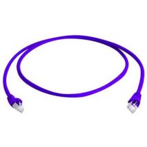 Telegaertner L00001A0194 RJ45 Network cable, patch cable CAT 6A S/FTP 2.00 m Purple Flame-retardant, incl. detent, Twin shield, double shielding, Halogen-free,