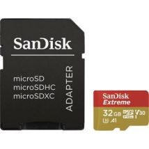 SanDisk Extreme® Action Cam microSDHC card 32 GB Class 10, UHS-I, UHS-Class 3, v30 Video Speed Class incl. SD adapter, A1 rating