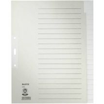 Leitz 1220 Index A4, Oversized Blank Flax paper Grey 20 dividers 12200085
