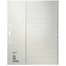 Leitz Zahlenregister Index A4 1-31 Flax paper Grey 31 dividers 12310085