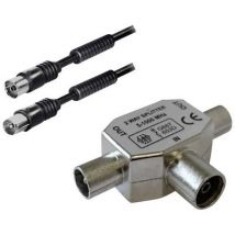 BKL Electronic Antennas, SAT Cable [1x Belling-Lee/IEC plug 75Ω - 1x Belling-Lee/IEC socket 75Ω] 2.00 m Black