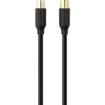 Belkin Antennas, SAT Cable [1x Belling-Lee/IEC plug 75Ω - 1x Belling-Lee/IEC socket 75Ω] 5.00 m 90 dB gold plated connectors Black