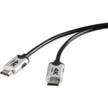 SpeaKa Professional HDMI Cable HDMI-A plug, HDMI-A plug 1.50 m Black SP-6344132 Audio Return Channel, Ultra HD (4k) HDMI, gold plated connectors HDMI cable