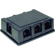 Basetech Western Y adapter [1x RJ45 8p4c socket - 6x RJ45 8p4c socket] Black