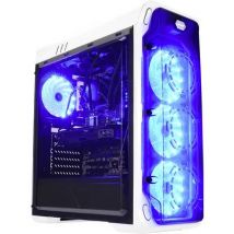 LC Power LC-988W-ON Midi tower PC casing, Game console casing White 4 built-in LED fans, Built-in lighting, Fan controller, Window, Dust filter