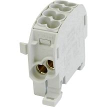 HoraeTec 080110-0-3 Main tap terminal PA, Brass Grey-white (RAL 7035) 1-pin 100 A 690 V Conductor type = L