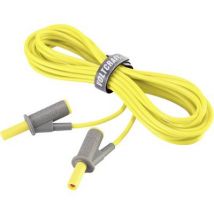 Highly flexible Safety test lead [Banana jack 4 mm - Banana jack 4 mm] 5.00 m;Yellow;MSB-501 10 A