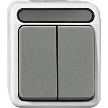 Merten 1-piece Wet room switch product range Complete Series switch AQUASTAR Light grey 4074980 1 pc(s)