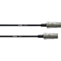 Cordial MIDI Cable [1x XLR plug 5-pin - 1x XLR plug 5-pin] 3.00 m Black