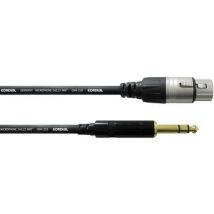 Cordial CFM 1,5 FV XLR Cable [1x XLR socket - 1x Jack plug 6.35 mm] 1.50 m Black