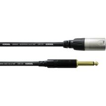 Cordial CCM 10 MP XLR Cable [1x XLR plug - 1x Jack plug 6.35 mm] 10.00 m Black