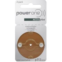 Powerone P312 Hearing aid battery (rechargeable) ZA 312 NiMH 23 mAh 1.2 V 2 pc(s)