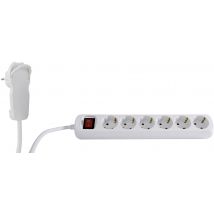 REV 0012626114-EF Power strip (+ switch) 6x White PG connector 1 pc(s)