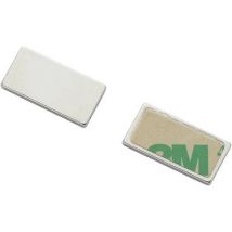 TRU COMPONENTS N35-451502 1563950 Magnetic pad N35-451502 Silver (L x W) 20 mm x 10 mm 1 pc(s)