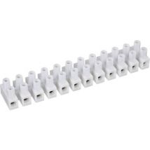 TRU COMPONENTS 600318 Screw terminal flexible: 0.5-1.5 mm² fixed: 0.5-1.5 mm² Number of pins (num): 12 1 pc(s) White