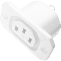 Kaiser 796/ws-WH IEC connector 796 Socket, vertical vertical Total number of pins: 2 + PE 10 A White 1 pc(s)