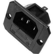 Kaiser 750/sw IEC connector 750 Plug, vertical mount Total number of pins: 2 + PE 6.3 A Black 1 pc(s)