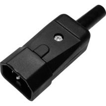 Kaiser 749/sw IEC connector 749 Plug, straight Total number of pins: 2 + PE 10 A Black 1 pc(s)