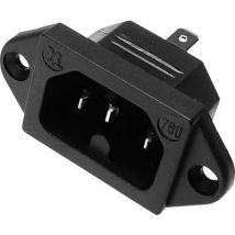 Kaiser 780/sw Hot wire connector 780 Plug, vertical mount Total number of pins: 2 + PE 10 A Black 1 pc(s)