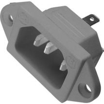 Kaiser 781/gr IEC connector 781 Plug, vertical mount Total number of pins: 2 + PE 10 A Grey 1 pc(s)