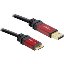 Delock USB cable USB 3.2 1st Gen (USB 3.0 / USB 3.1 1st Gen) USB-A plug, USB Micro-B 3.0 plug 2.00 m Red, Black gold plated connectors, UL-approved 1672263