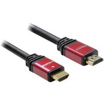 Delock HDMI Cable HDMI-A plug, HDMI-A plug 2.00 m Red/black 84333 gold plated connectors, incl. ferrite core HDMI cable