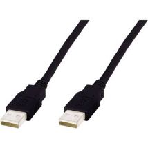 Digitus USB cable USB 2.0 USB-A plug, USB-A plug 1.80 m Black AK-300100-018-S