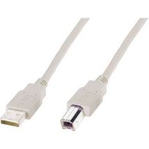 Digitus USB cable USB 2.0 USB-A plug, USB-B plug 5.00 m Beige AK-300105-050-E