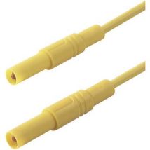 SKS Hirschmann MLS SIL GG 200/1 Safety test lead [Banana jack 4 mm - Banana jack 4 mm] 2.00 m Yellow 1 pc(s)
