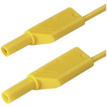 SKS Hirschmann MLS SIL WS 200/1 Safety test lead [Banana jack 4 mm - Banana jack 4 mm] 2.00 m Yellow 1 pc(s)