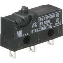 PTR Hartmann 260009 Microswitch MBF5A 250 V AC 10 A 1 x On/(On) momentary 1 pc(s)