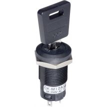 NKK Switches CKM13EFW01 Key switch 250 V AC 3 A 1 x On/Off/On 2 x 45 ° 1 pc(s)