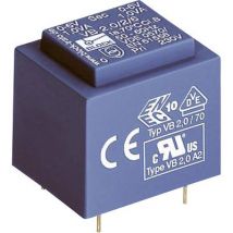 Block VB 1,0/2/6 PCB mount transformer 1 x 230 V 2 x 6 V AC 1 VA 166 mA
