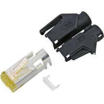 Hirose Electronic RJ45C6A-GR 8P8C RJ45 Plug, straight Grey