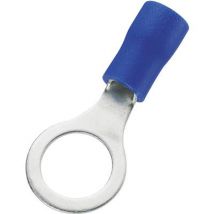 TRU COMPONENTS 746581 Ring terminal Cross section (max.)=2.50 mm² Hole Ø=8.4 mm Partially insulated Blue 100 pc(s)