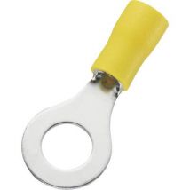 TRU COMPONENTS 746750 Ring terminal Cross section (max.)=6 mm² Hole Ø=8.4 mm Partially insulated Yellow 50 pc(s)