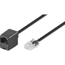 Basetech ISDN Cable extension [1x RJ45 8p4c plug - 1x RJ45 8p8c socket] 6.00 m Black