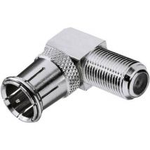 Renkforce RF-4196997 F connector (angled) Connections: Quick-release F connector, F socket 1 pc(s)
