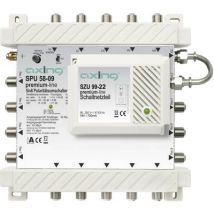 Axing SPU 58-09 SAT multiswitch Inputs (multiswitches): 5 (4 SAT/1 terrestrial) No. of participants: 8 Standby mode, Quad LNB compatible
