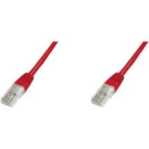 Digitus DK-1511-010/R RJ45 Network cable, patch cable CAT 5e U/UTP 1.00 m Red 1 pc(s)