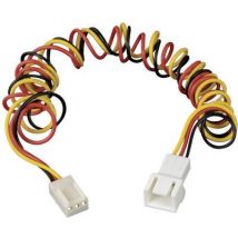 PC fan Cable extension [1x PC fan plug 3-pin - 1x PC fan socket 3-pin] 0.60 m Black, Red, Yellow Akasa